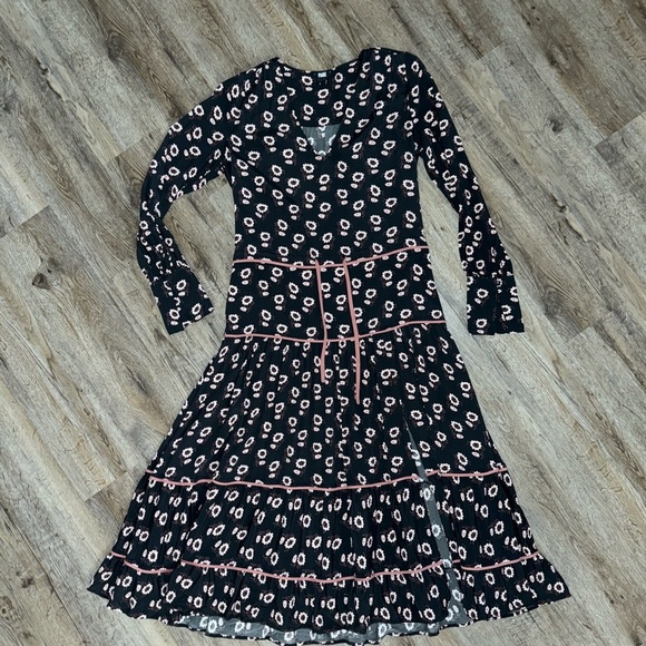 PAIGE • Christine Midi Dress Black/Ecru - Picture 9 of 16